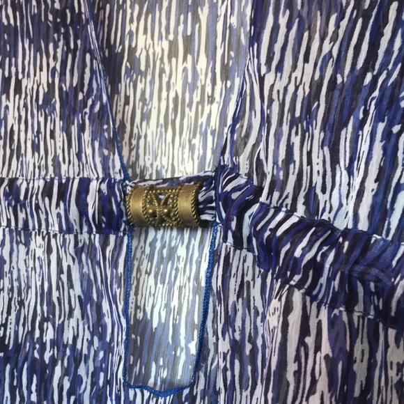 NWOT Sheer Tie Top/ Swim Coverup - Picture 3 of 4